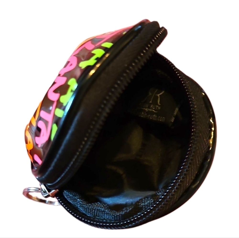 Robin Ruth Black And Rainbow Colorful Atlanta Keychain Pouch - Picture 3 of 3